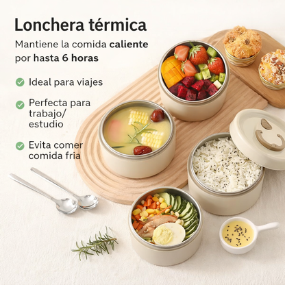 Super Pack 4 Loncheras Térmicas + Estuche: Come bien, sin importar el lugar