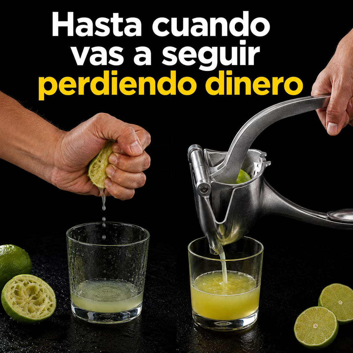 2x1 Exprimidor Metálico Premium: Deja de desperdiciar jugo y dinero