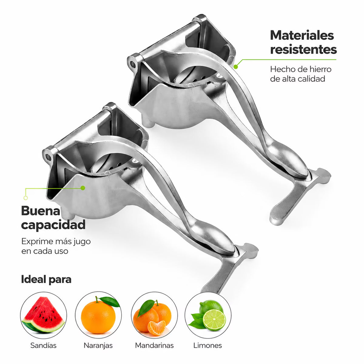 2x1 Exprimidor Metálico Premium: Deja de desperdiciar jugo y dinero