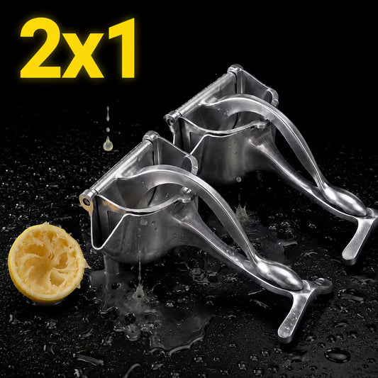 2x1 Exprimidor Metálico Premium: Deja de desperdiciar jugo y dinero