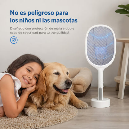 Raqueta Eléctrica Premium: Con luz que los atrae
