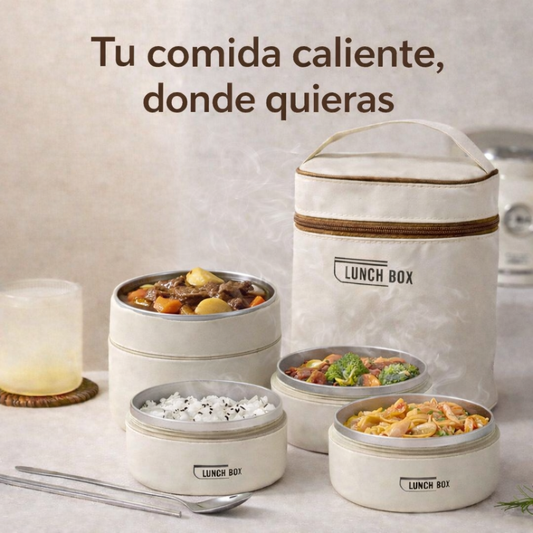 Super Pack 4 Loncheras Térmicas + Estuche: Come bien, sin importar el lugar